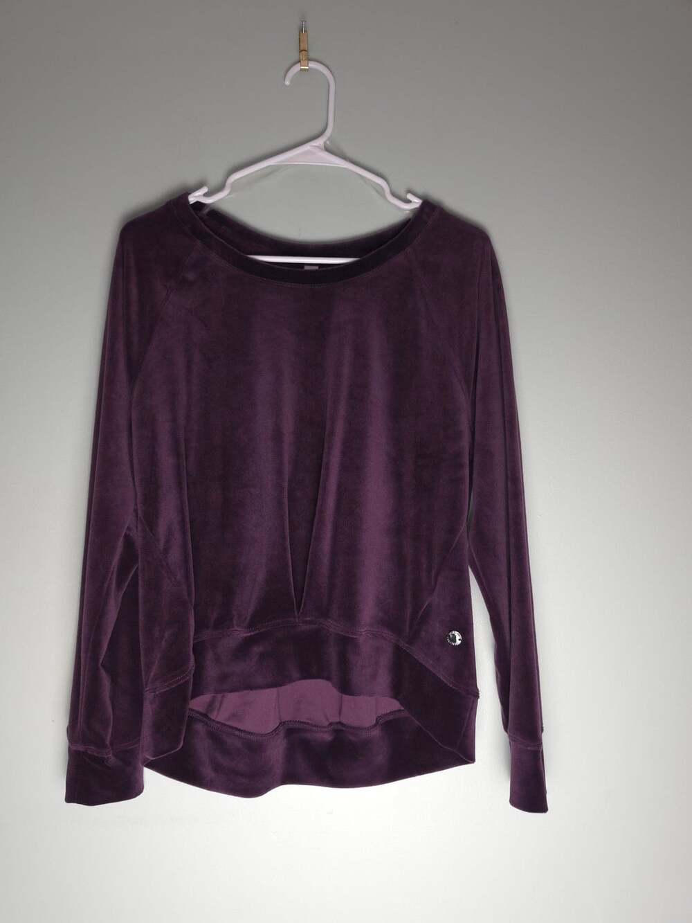 ​Plush Bohochic Ideology Pleated Velour Sweatshirt Purple